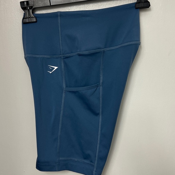 Gymshark Pocket Shorts- Blue Bike Shorts, Size XS, 2 side pockets, EUC - Picture 4 of 8